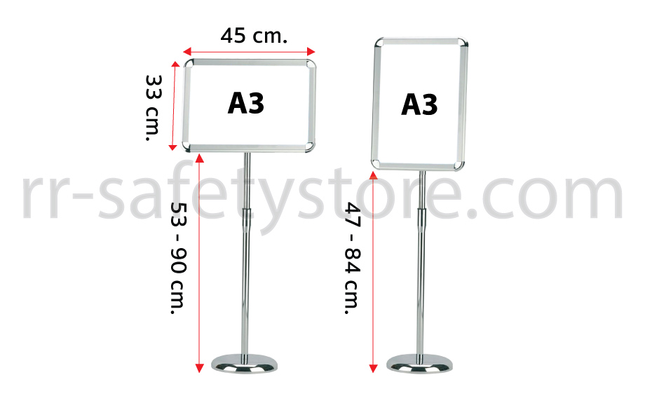ขาตั้งโบร์ชัวร์ แสตนเลส A3 ราคา