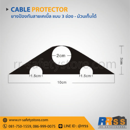 ยางป้องกันสายเคเบิ้ล 3 ช่อง ราคาถูก