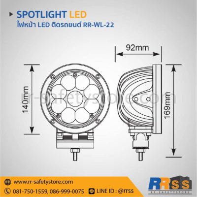 ไฟสปอร์ตไลท์ LED ติดมอเตอร์ไซด์ 45W