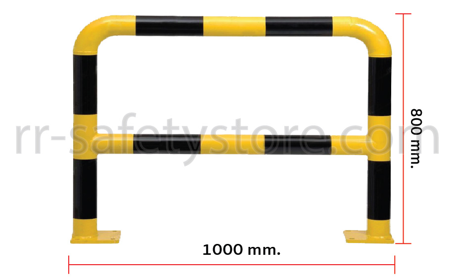เสากั้นรถ ราวกันชนเหล็ก สูง 800 x ยาว 1000 ม.